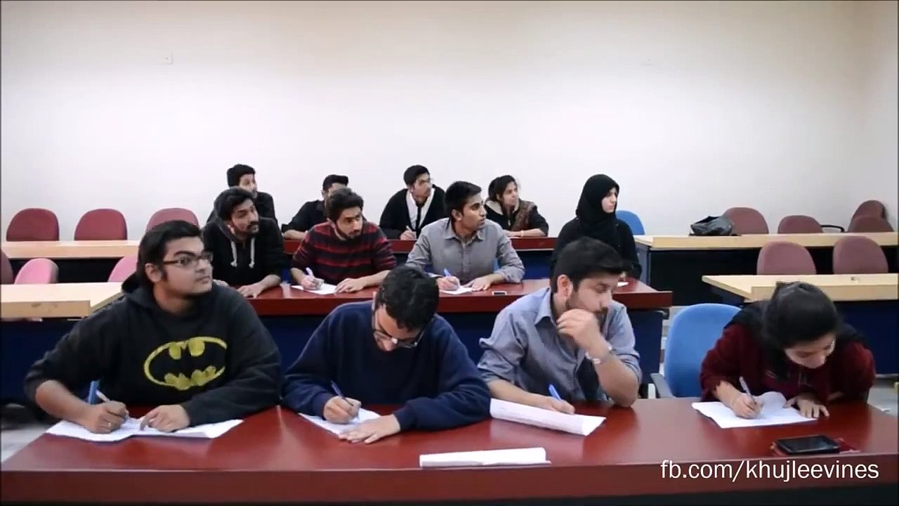 When teacher leaves the exam hall
