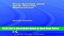 Read Pro-Social and Anti-Social Behaviour (Routledge Modular Psychology)  PDF Online