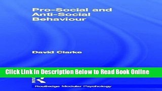 Read Pro-Social and Anti-Social Behaviour (Routledge Modular Psychology)  PDF Online