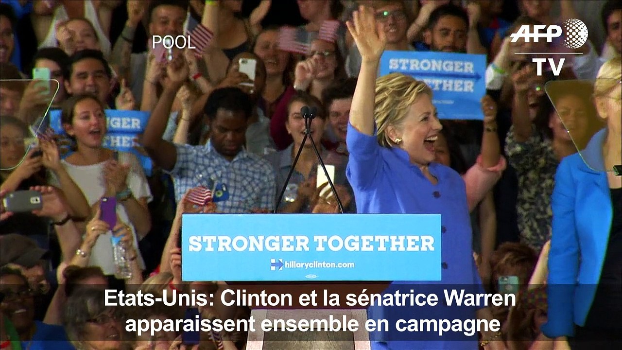 Clinton et la sénatrice Warren apparaissent ensemble en campagne