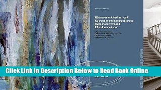 Read Essentials of Understanding Abnormal Behavior  Ebook Free