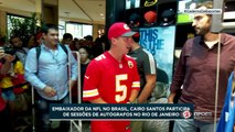 Embaixador da NFL no Brasil, Cairo Santos participa de sessão de autógrafos no Rio de Janeiro