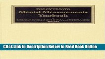 Read The Fifteenth Mental Measurements Yearbook (Buros Mental Measurements Yearbook)  Ebook Free