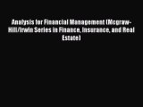 Read Analysis for Financial Management (Mcgraw-Hill/Irwin Series in Finance Insurance and Real