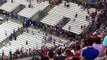 Russian hooligans chasing England fans in the stadium after England - Russia EURO 2016 HD