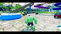 FUNNY HULK COLORS with Spiderman & Disney Pixar Cars Lightning McQueen - Kids video + Nursery Rhymes_11