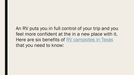 6 Benefits Of RV Camping