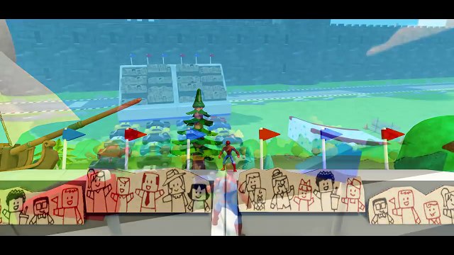 MONSTER TRUCKS MCQUEEN COLORS SMASH CARS & LIGHTNING MCQUEEN + FUN with Spiderman & Mickey Mouse_1