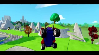 MONSTER TRUCKS MCQUEEN COLORS SMASH CARS & LIGHTNING MCQUEEN + FUN with Spiderman & Mickey Mouse_2
