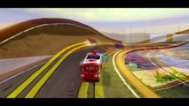 MONSTER TRUCKS MCQUEEN COLORS SMASH CARS & LIGHTNING MCQUEEN   FUN with Spiderman & Mickey Mouse_11