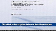 Read Health Information Management: Integrating Information and Communication Technology in Health