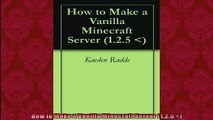 READ book  How to Make a Vanilla Minecraft Server 125   DOWNLOAD ONLINE