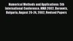 Read Numerical Methods and Applications: 5th International Conference NMA 2002 Borovets Bulgaria