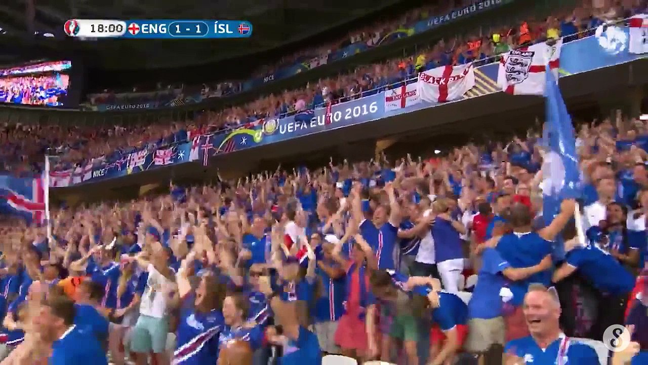 L'Islande se qualifie en quarts de finale, la réaction du commentateur islandais