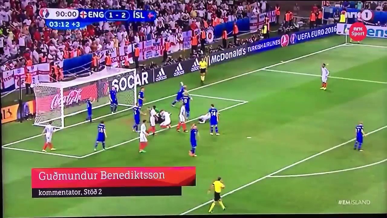 L'Islande se qualifie en 1/4 de final, la réaction du commentateur islandais