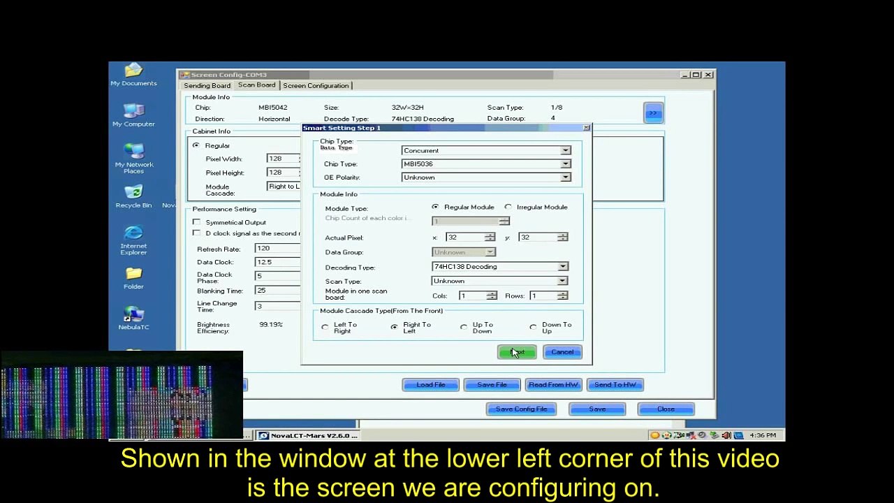how to configure a new LED display
