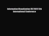 Read Information Visualization (IV 2001) 5th International Conference Ebook Free