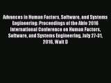 Download Advances in Human Factors Software and Systems Engineering: Proceedings of the Ahfe