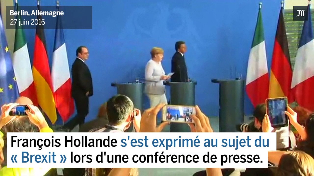 Hollande sur le "Brexit" : il ne faut "pas perdre de temps"