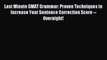 [PDF] Last Minute GMAT Grammar: Proven Techniques to Increase Your Sentence Correction Score