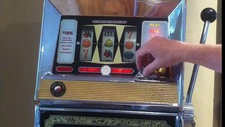 BALLY 25 CENT MODEL 809 5 COIN SINGLE PAY LINE MULTIPLIER SLOT MACHINE FOR SALE