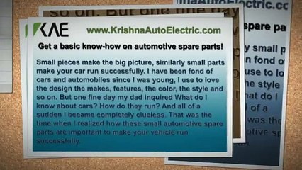 Get a basic know-how on automotive spare parts!
