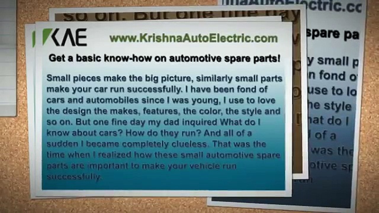 Get a basic know-how on automotive spare parts!