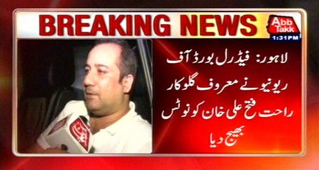 FBR Issues Notice To Folk Singer Rahat Fateh Ali Khan
