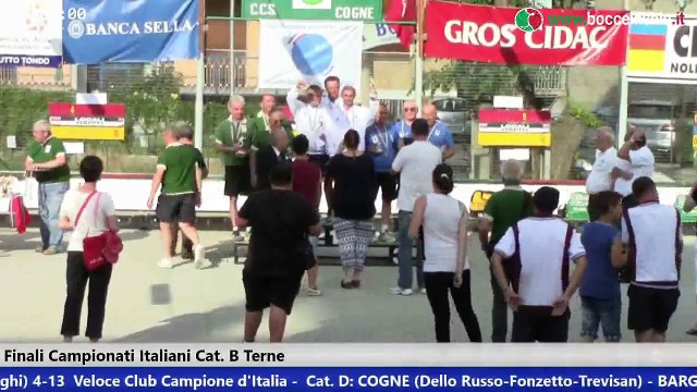 Premiazione Campionato Italiano a Terne Cat. B e Cat. D - 2016