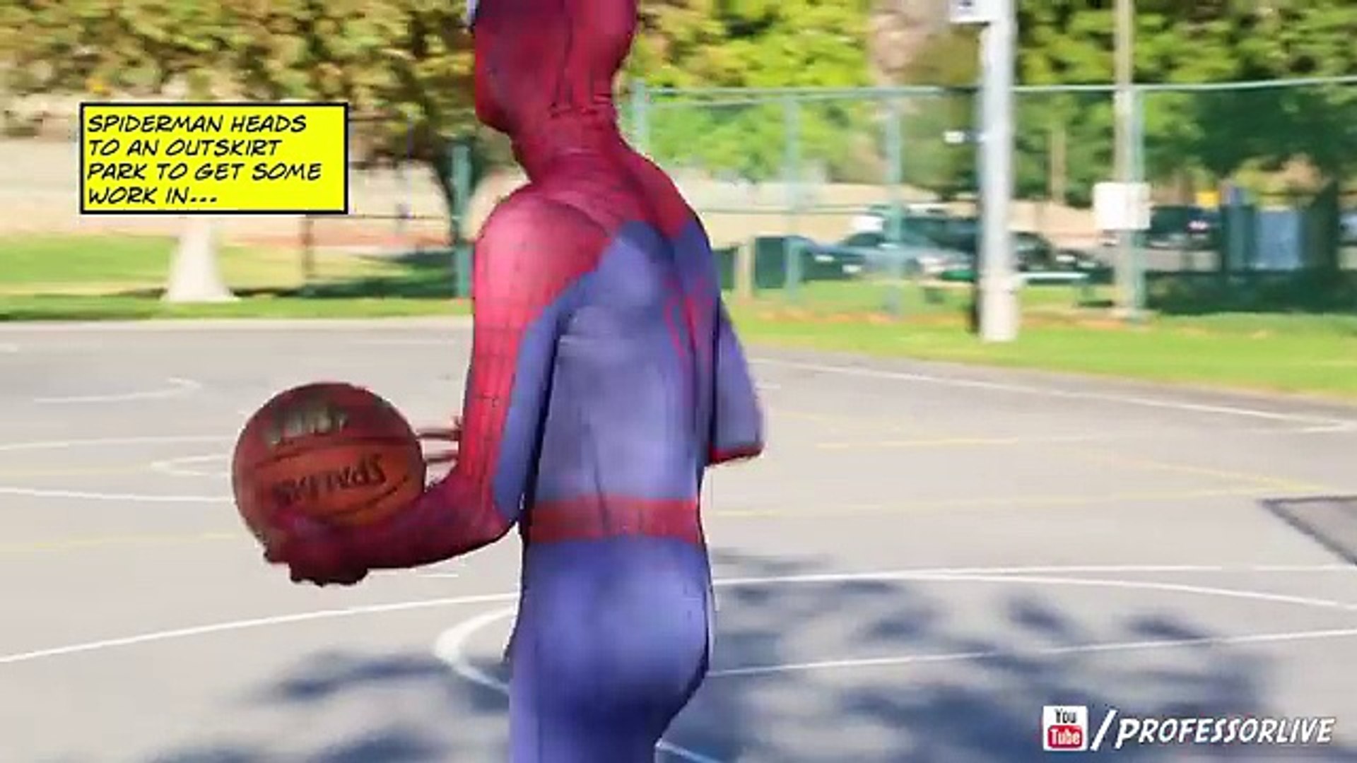 ⁣Spiderman vs Deadpool Basketball SuperHero Basketball 2016