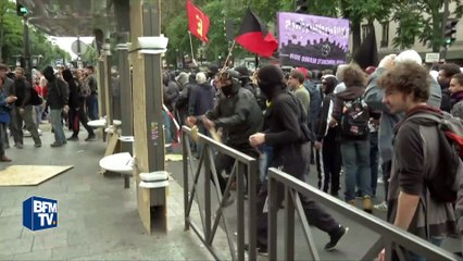Manifestation anti-loi Travail à Paris: des casseurs se sont mêlés au cortège