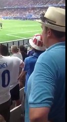 England fan having a rant at the  England vs Iceland game