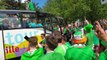 Irish fans storm Lille tour bus & get removed by police   Euro2016