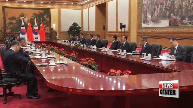 PM Hwang Kyo-ahn presses Chinese Premier to take measures against illegal fishing activities