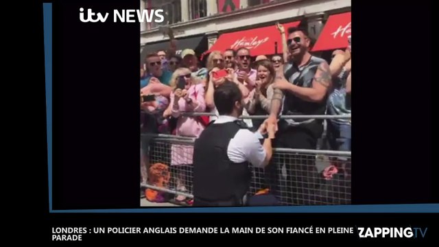 Londres : Un policier demande son fiancé en mariage en pleine parade