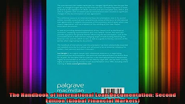 READ book The Handbook of International Loan Documentation Second Edition Global Financial Full Ebook Online Free