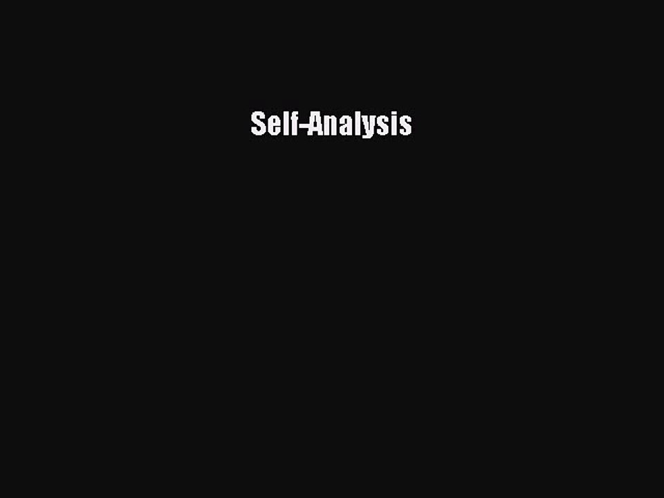 Read Books Self-Analysis E-Book Free