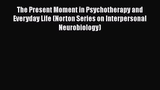 Read Books The Present Moment in Psychotherapy and Everyday Life (Norton Series on Interpersonal
