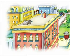 çizgi film - Caillou - gökyüzünde bir ev