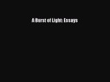 Read Books A Burst of Light: Essays ebook textbooks