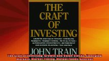 READ book  The Craft of Investing Growth and Value Stocks Emerging Markets Market Timing Mutual Full Free