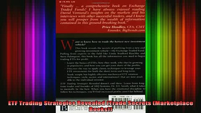 READ book ETF Trading Strategies Revealed Trade Secrets Marketplace Books Full EBook