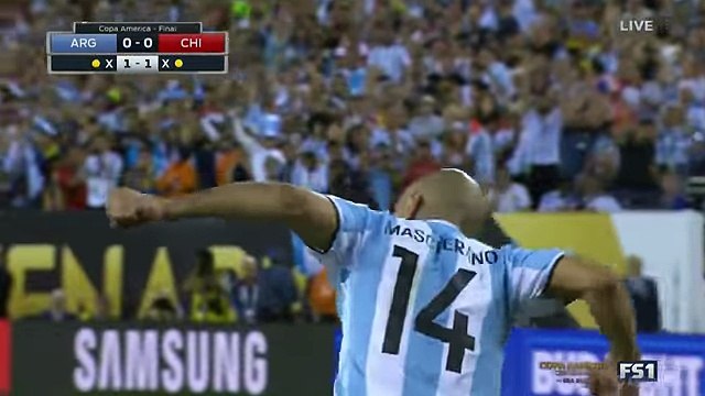 Chile 4-2 Argentina Tie Breaker Copa AMerica 2016 Final - Messi Miss -
