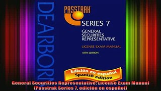 READ book  General Securities Representative License Exam Manual Passtrak Series 7 edición en Full Free