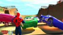 Disney Cars Lightning McQueen SPIDERMAN IRON MAN HULK Fun Movie SMASH PARTY & Nursery Rhymes Songs