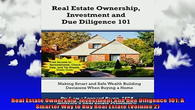 READ book Real Estate Ownership Investment and Due Diligence 101 A Smarter Way to Buy Real Estate Full Free
