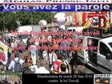 Télévision-Bordeaux-33 France Média interview de Corinne Versini lors de la manif du Mardi 28 Juin