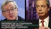 Jean-Claude Juncker se paie la tête du pro-Brexit Nigel Farage au Parlement européen