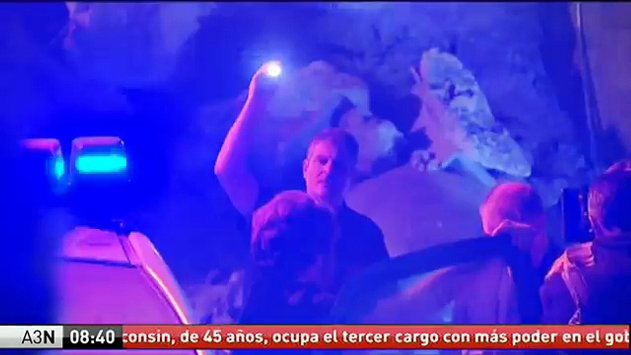 Rodaje de la película "Los del túnel", con Arturo Valls