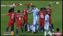 Marcos Rojo RED CARD Foul On Arturo Vidal - Argentina vs Chile 0-0 (Copa America Final) 2016